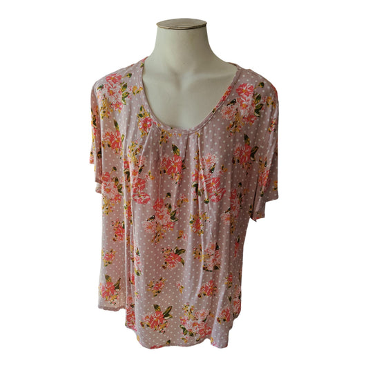 Blusa floreada rosa